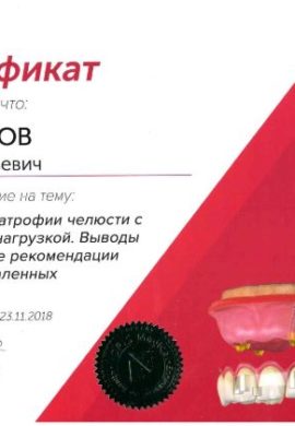 Сертификат Трофимов Андрей Юрьевич